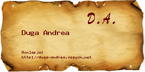 Duga Andrea névjegykártya